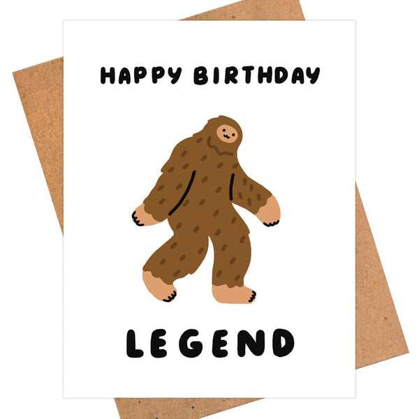 Big Foot Legend Birthday Card
