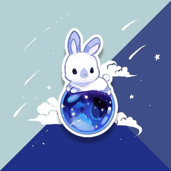 Vinyl Sticker (Holographic) Bunny Universe