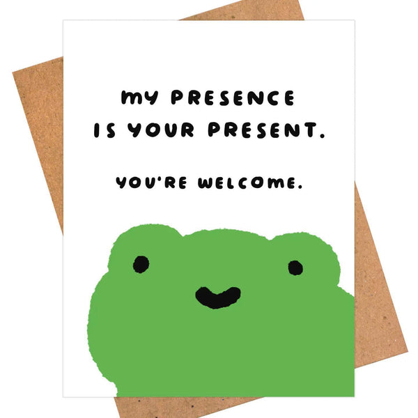 Frog "You're Welcome" Humorous Birthday Card