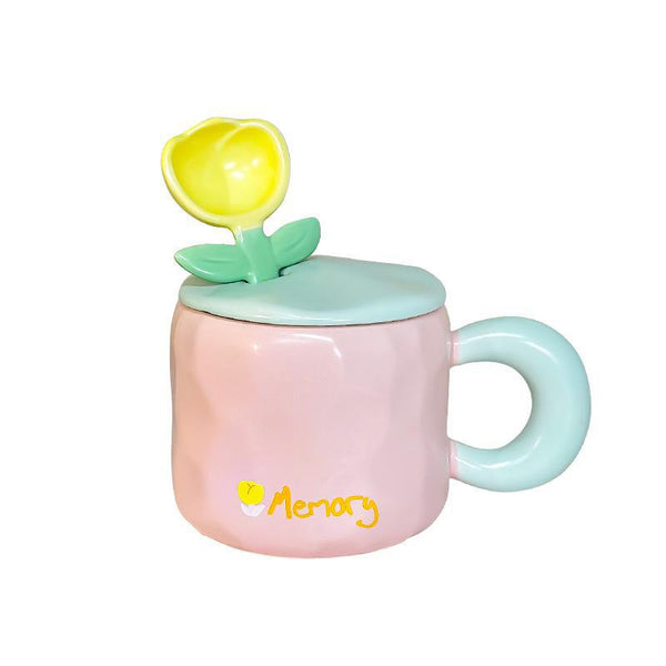 Flower Ceramic Mug 450ML