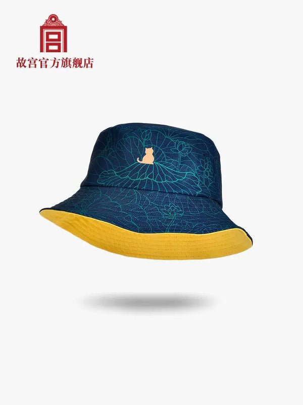 The Palace Cat with Lotus Bucket Hat 宫喵赏莲渔夫帽