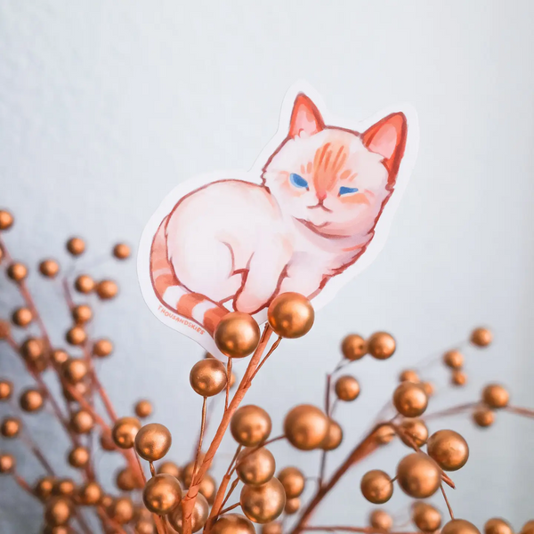 Vinyl Sticker Flame Point Siamese Cat