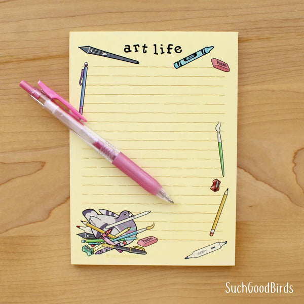 Pigeon Art Life 5"x7" Note Pad