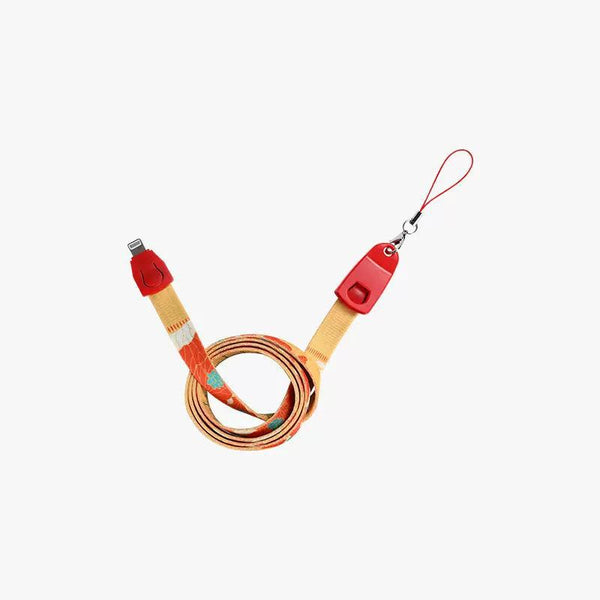 The Palace Cat USB cable (Apple) 宫喵赏莲 挂绳数据线（娇黄-苹果接口）