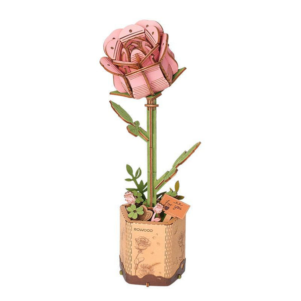 ROWOOD Pink Rose Building Block