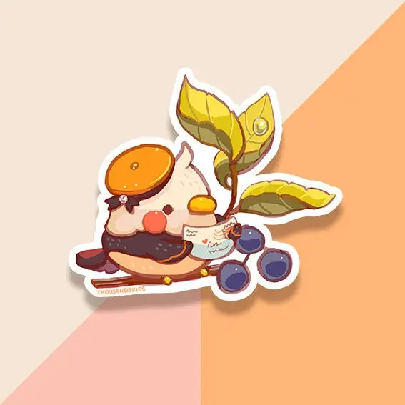 Vinyl Sticker Bird Mail