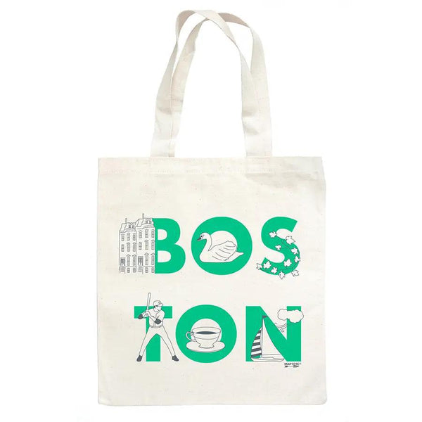 Boston Font Grocery Tote