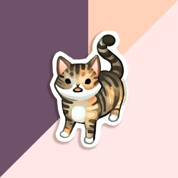 Vinyl Sticker Sparkles Begs for Food