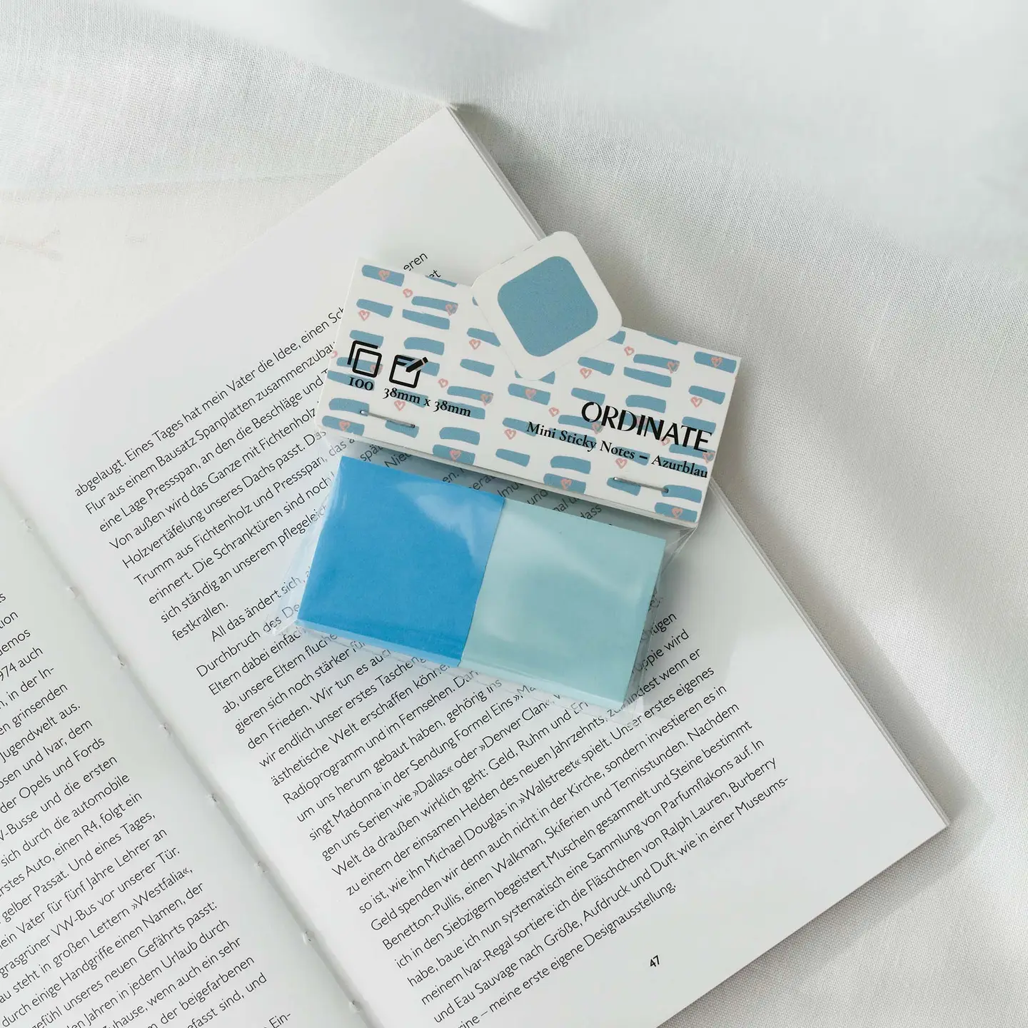 Mini Sticky Notes Azure Blue | Sticky Notes | Sticky Notes – MoreFun