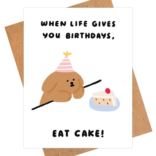 Cute Birthday Card - Little Party Pup