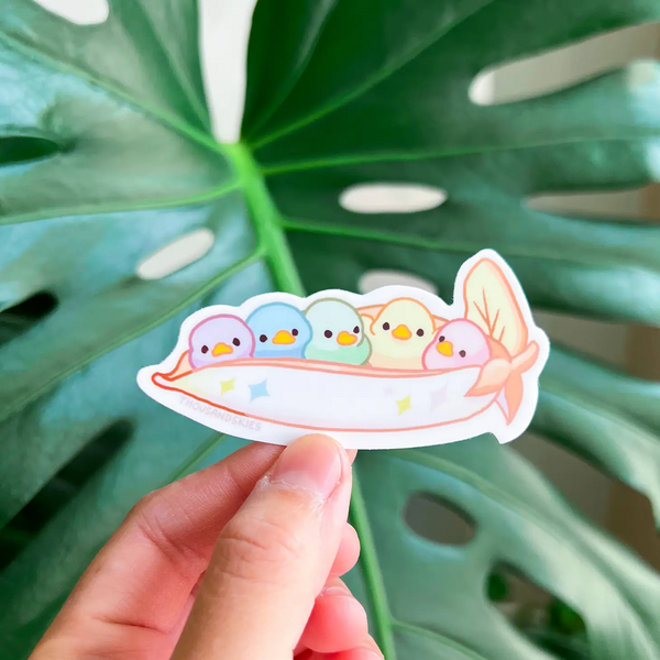 Vinyl Sticker Rainbow Peapod Duckies