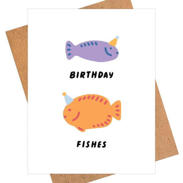 Birthday Fishes, Funny Pun Card