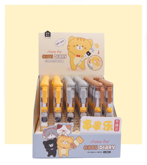 Cats Diary Gel Pen (1pk,Random Style)