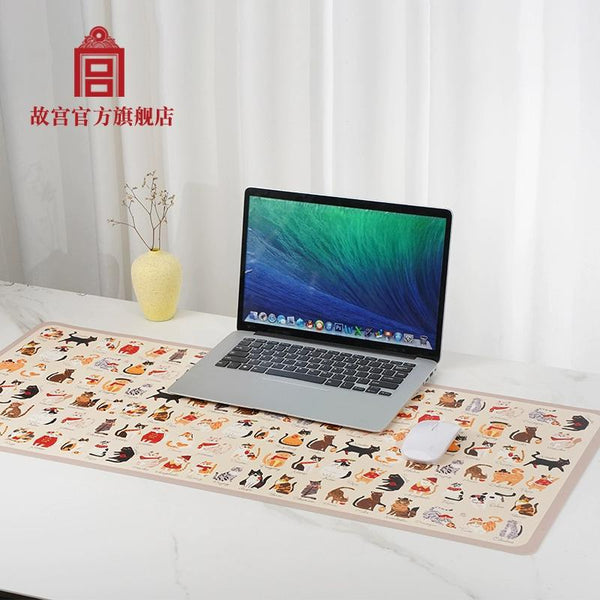 The Palace Cat Blessing Computer Desk Mat 宫猫百福电脑桌垫