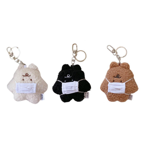 Mask Bear Keychain Pendant