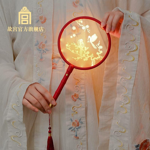 The Palace Happiness Artistic Round Fan Night Light 喜上眉梢事如意艺术团扇小夜灯