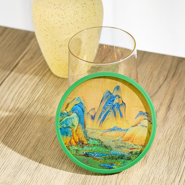 The Palace Rivers and Mountains Quicksand Cup Mat 千里江山流沙杯垫