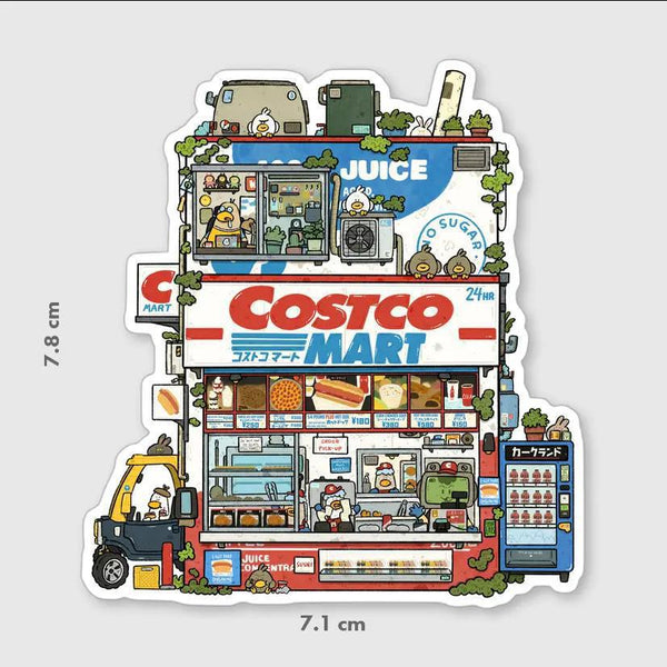 Costco Mart Apple Juice Box Vinyl Sticker