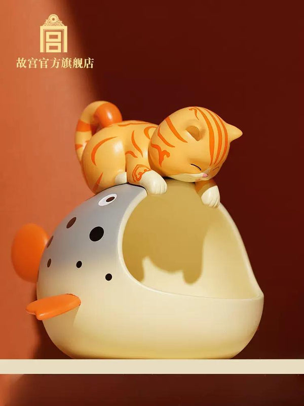 The Palace Cat Play with Fish Organization Ornament 宫猫戏鱼 储物摆件