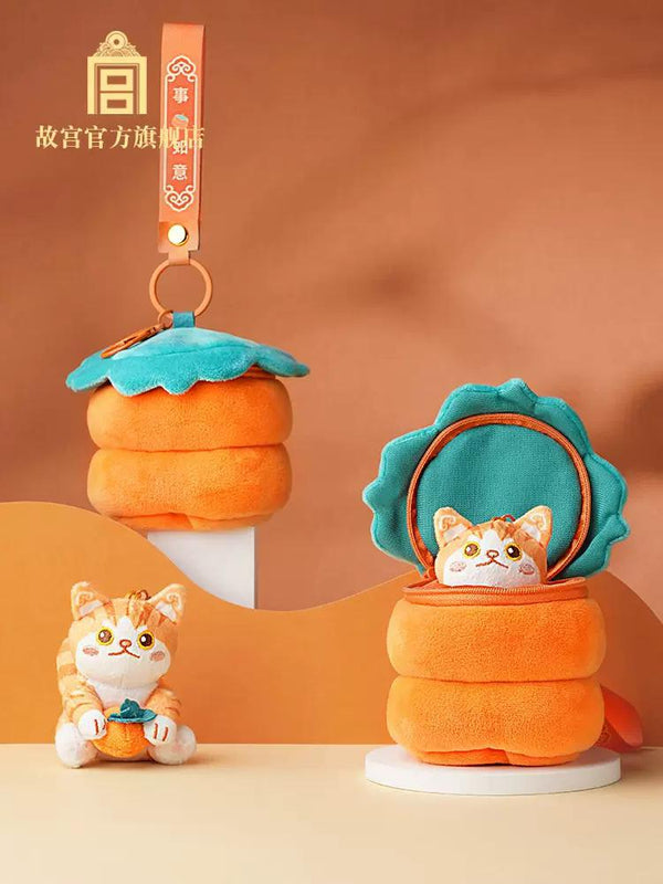 The Palace Cute Cat with Happiness Plush Pendant 萌猫如意毛绒挂饰