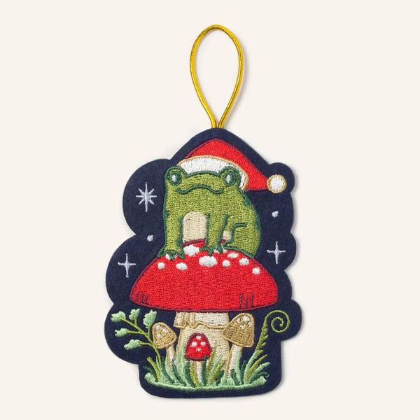 Frog Mushroom Ornament