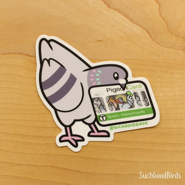 Boston Pigeon Charlie - 3" Waterproof Vinyl Sticker souvenir